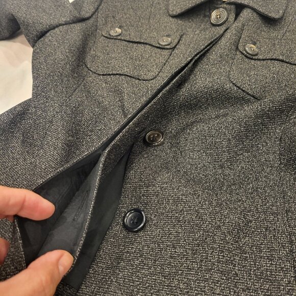 Grey Wool Skirt and Jacket Ladies Suit Grey Size 8 - Picture 16 of 16